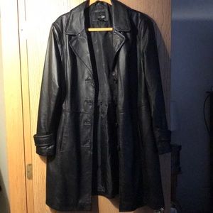 Leather coat
